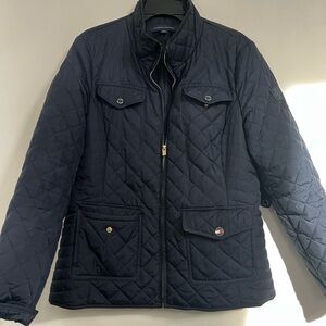 Large Tommy Hilfiger Dark Blue Quilted Jacket